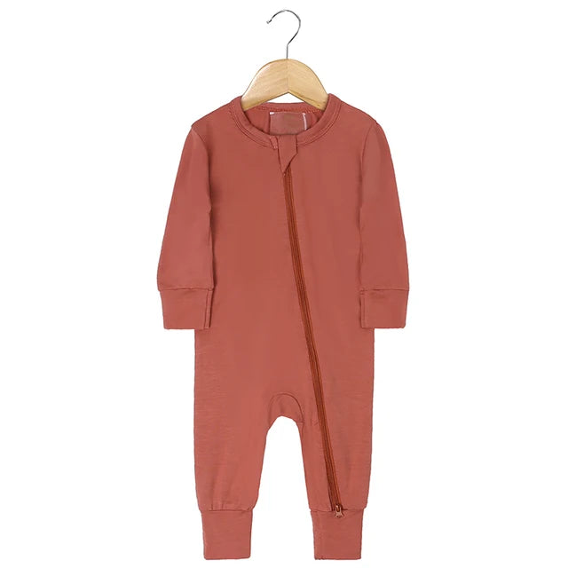 Lionessliz™️ Baby Bamboo Fiber Romper Ladrillo - lionessliz