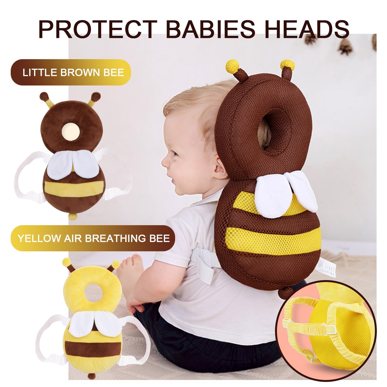 SNUGSECURE™️ - BABY HEAD PROTECTOR PILLOW